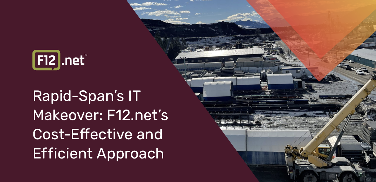 Professionals from Rapid-Span and F12.net reviewing IT processes in a modern manufacturing facility, showcasing IT transformation, managed IT services, and Device as a Service (DaaS) solutions for enhanced productivity.